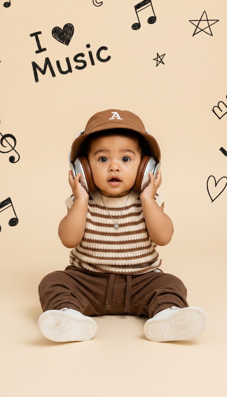 Template portrait Little DJ
