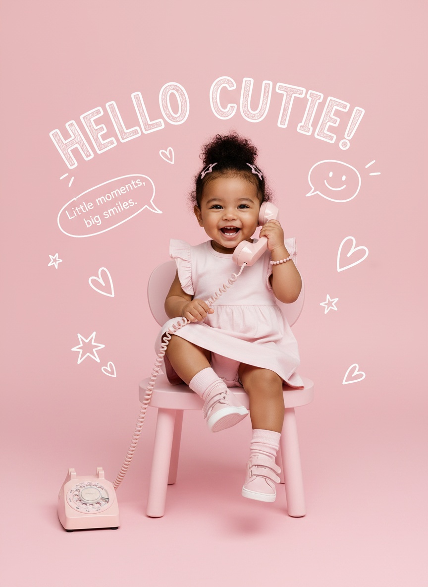 Template portrait Call Me Cutie