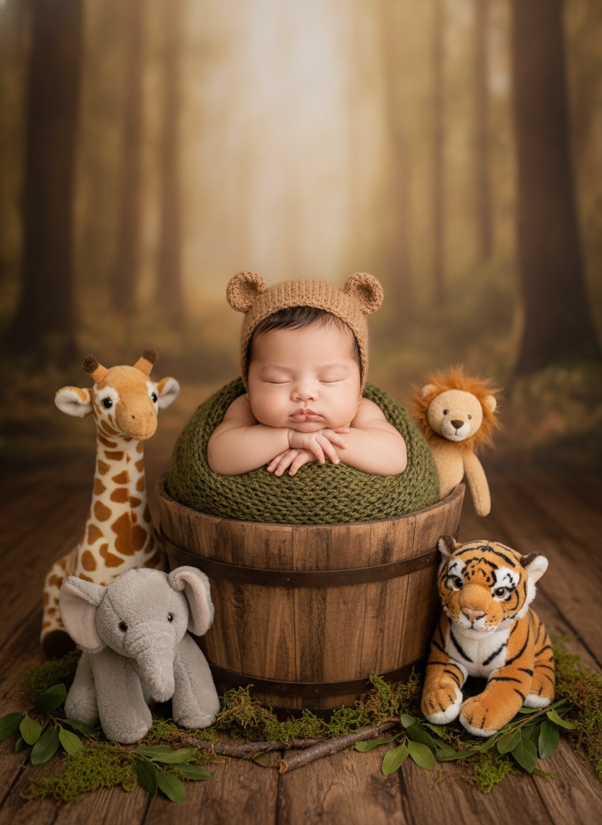 Template portrait Little Safari Dream