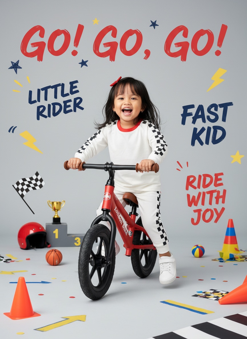 Template portrait Little Rider